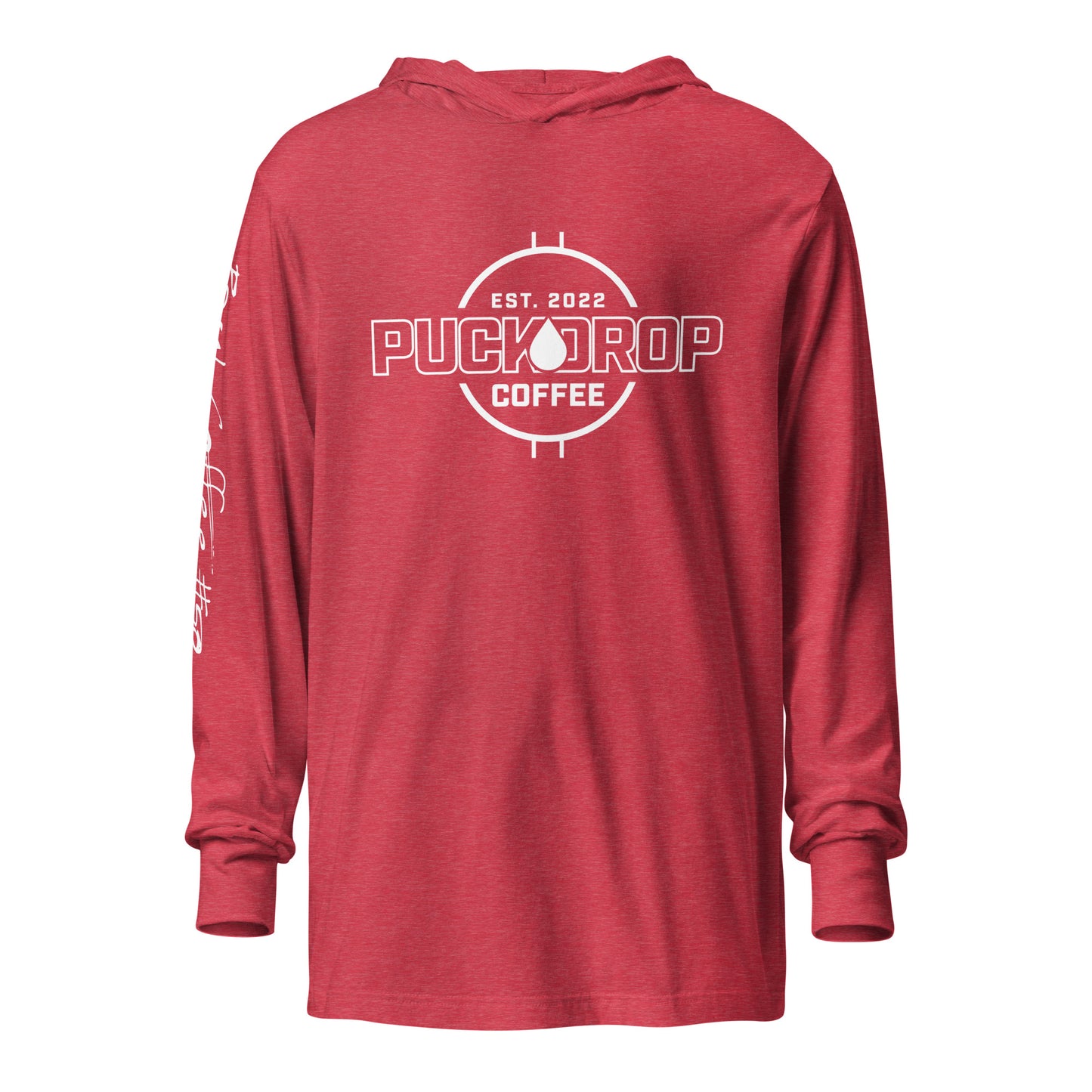PUCKDROP Hooded long-sleeve tee
