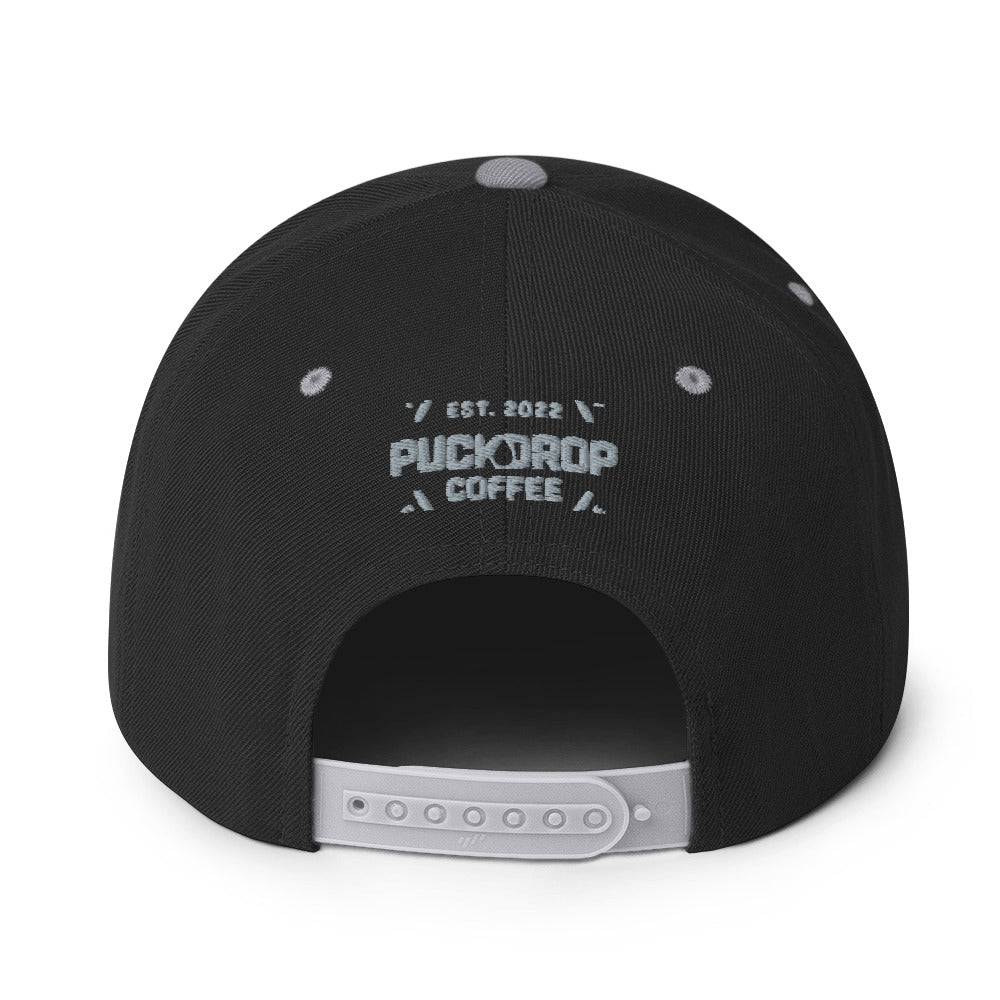 PUCKDROP Flat Brim Snapback Hat