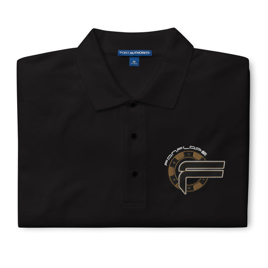 BLACK FANFLAPE Men's Premium Polo