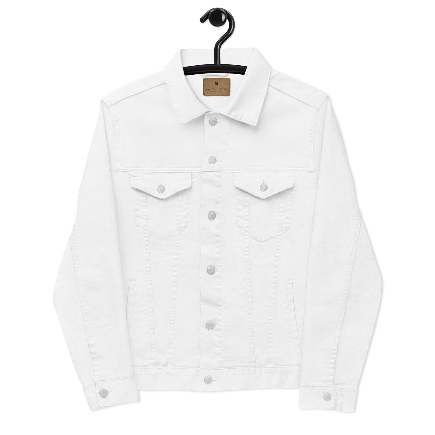 PUCKDROP WHITE Unisex denim jacket
