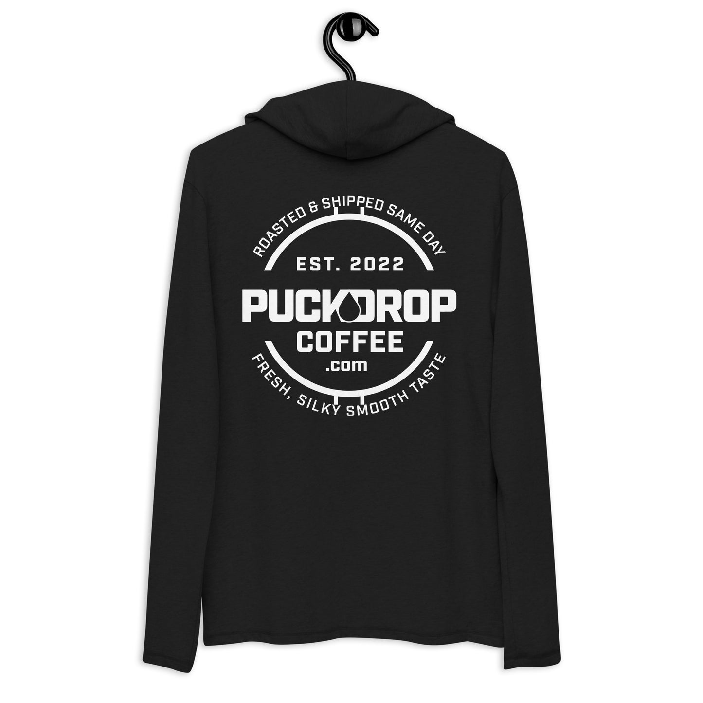 PUCKDROP Black - Unisex Lightweight Hoodie