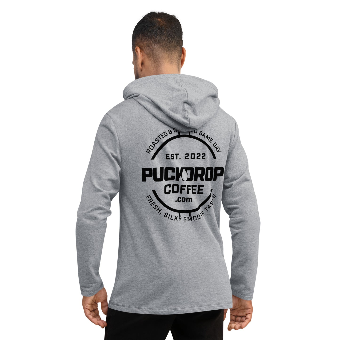 PUCKDROP Gray - Unisex Lightweight Hoodie