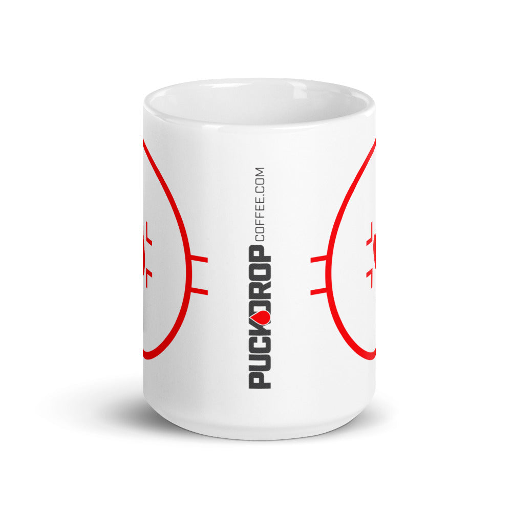 15 oz PUCKDROP / Love White glossy mug