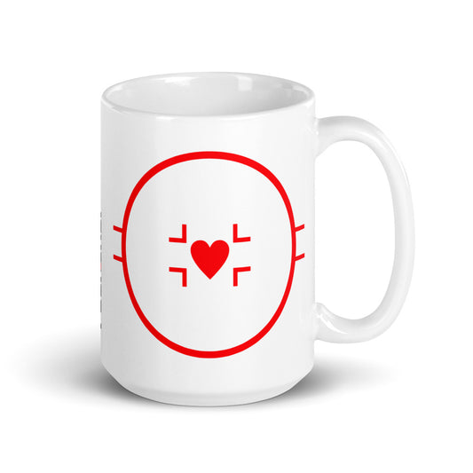 15 oz PUCKDROP / Love White glossy mug