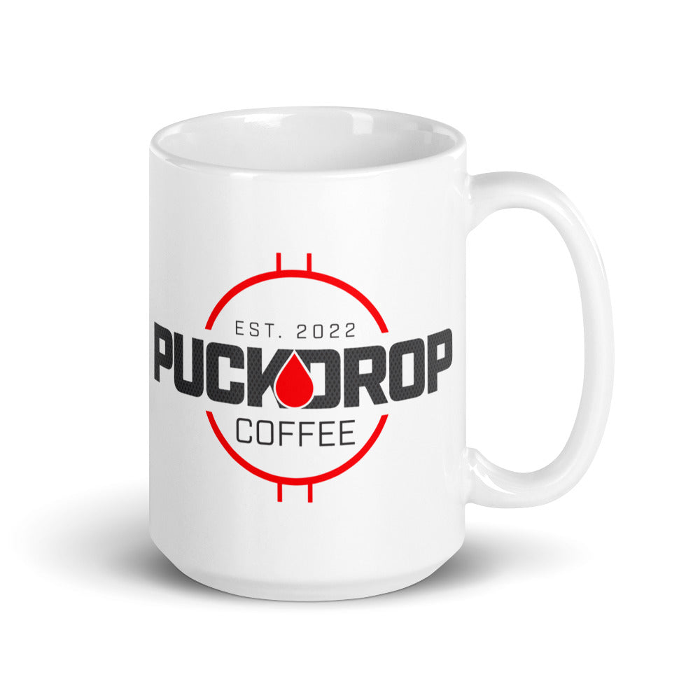 Mug Drop 15 oz PUCKDROP White glossy mug – PUCKDROPCOFFEE